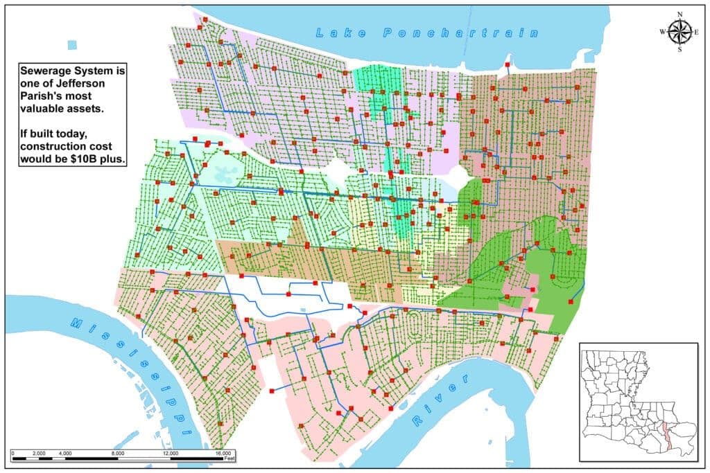 Jefferson Parish Sewer Infiltration and Inflow Management (GIS)